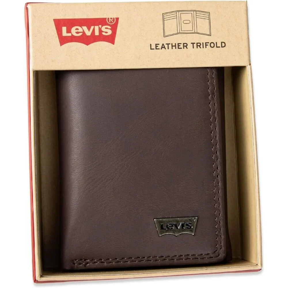 Men's Dark Brown Slim Wallet Style Includes Window Credit Card Holder Designed